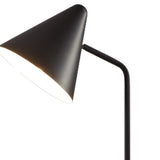 59" Matte Tray Table Floor Lamp With Black Metal Cone Shade - Homeroots - Flyclothing LLC