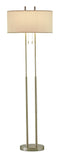62" Brushed Task Floor Lamp With White Fabric Drum Shade - Homeroots - Flyclothing LLC