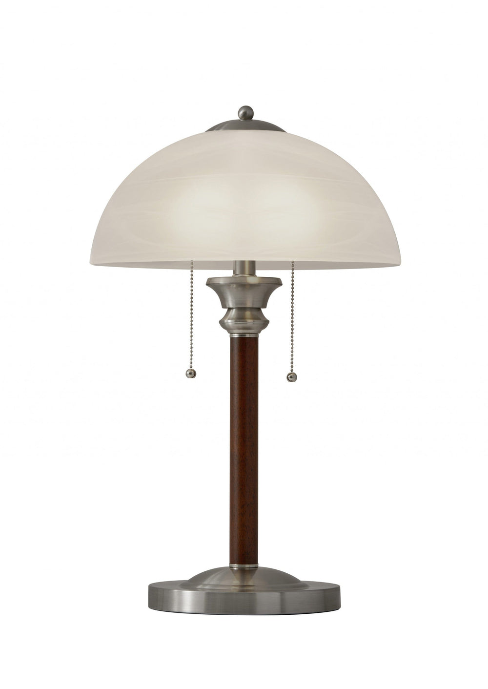 23" Silver Metal Standard Table Lamp With White Shade - Homeroots