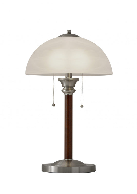 23" Silver Metal Standard Table Lamp With White Shade - Homeroots