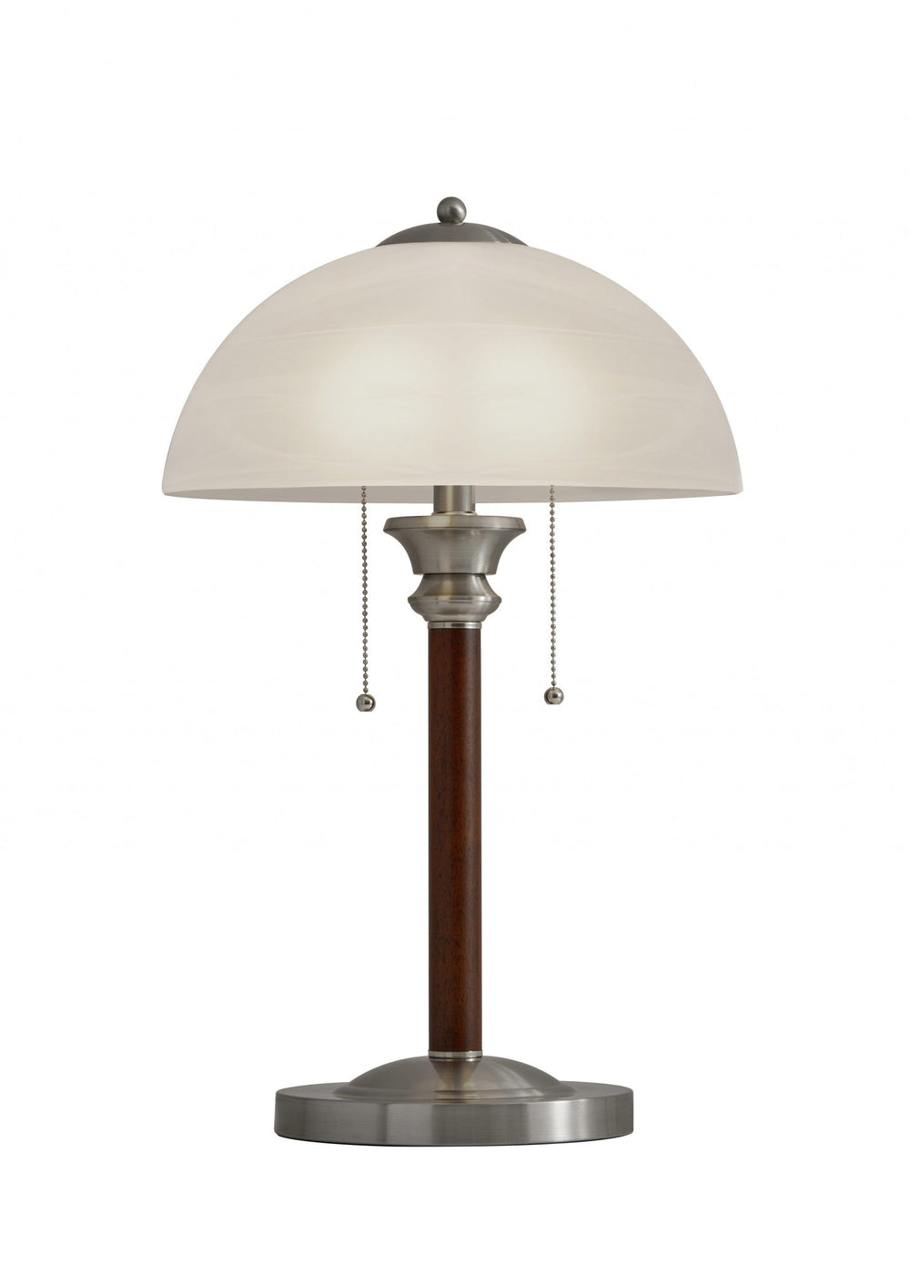 23" Silver Metal Standard Table Lamp With White Shade - Homeroots