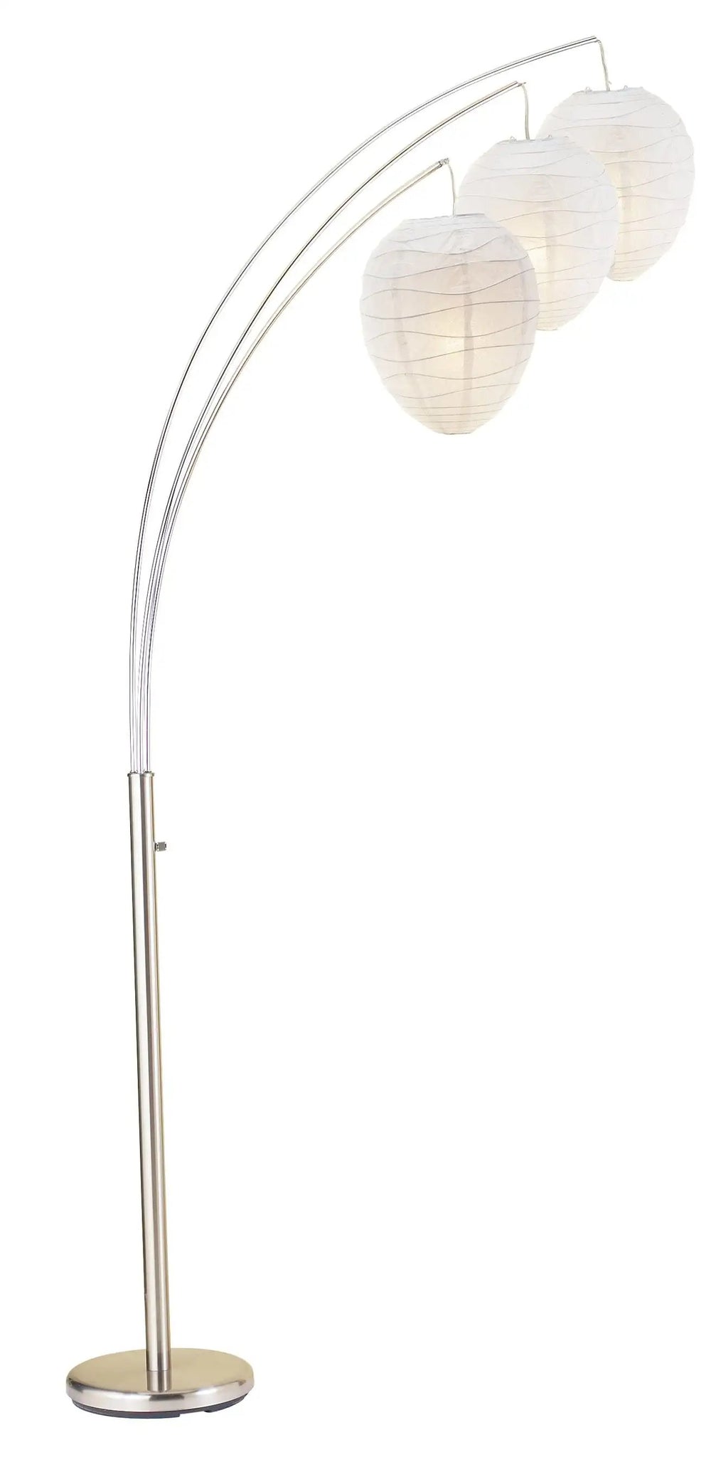 11" X 46"X 82" Brushed Steel Metal Arc Lamp - Homeroots - Flyclothing LLC