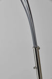11" X 46"X 82" Brushed Steel Metal Arc Lamp - Homeroots - Flyclothing LLC