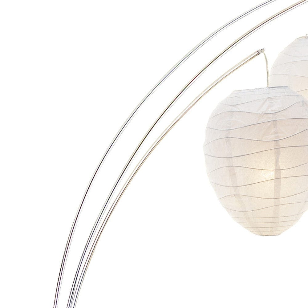 11" X 46"X 82" Brushed Steel Metal Arc Lamp - Homeroots - Flyclothing LLC