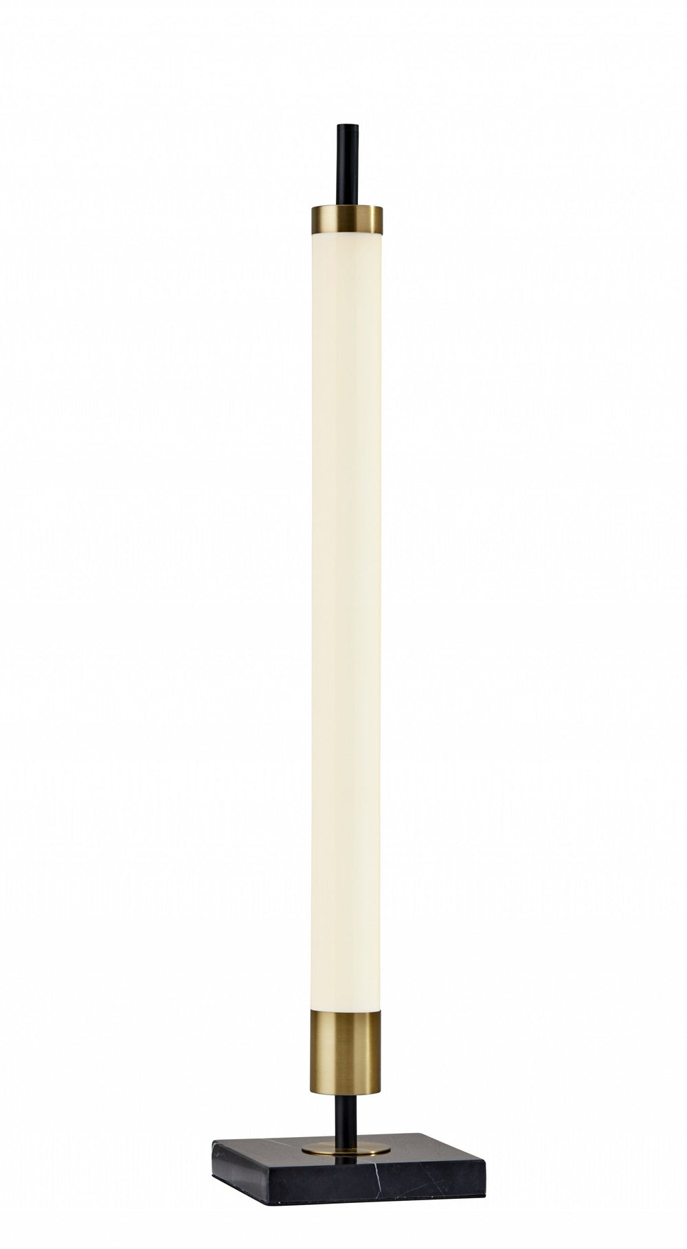 30" Black Marble Metal Standard Table Lamp - Homeroots - Flyclothing LLC