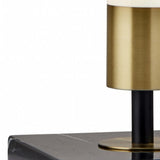 30" Black Marble Metal Standard Table Lamp - Homeroots - Flyclothing LLC