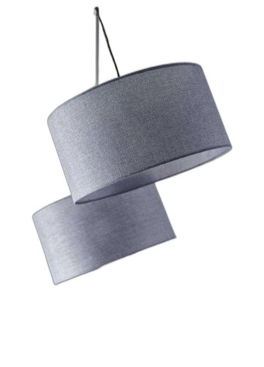 91" Black Three Light Tree Floor Lamp With Gray Solid Color Drum Shade - Homeroots