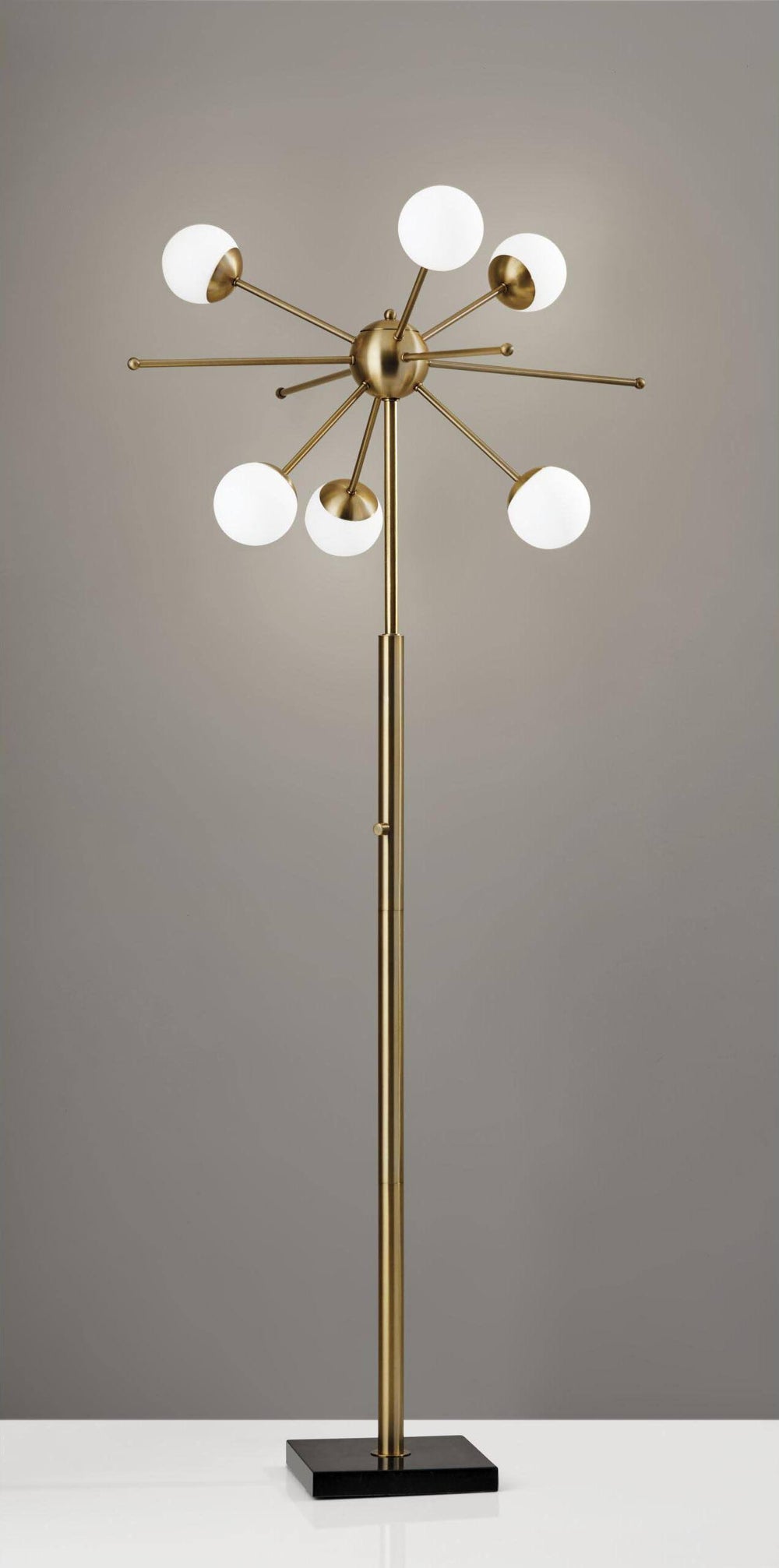 64" Brass Six Light Novelty Floor Lamp - Homeroots - Flyclothing LLC