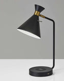 Asymmetrical Diabolo Black Metal Desk Lamp - Homeroots - Flyclothing LLC