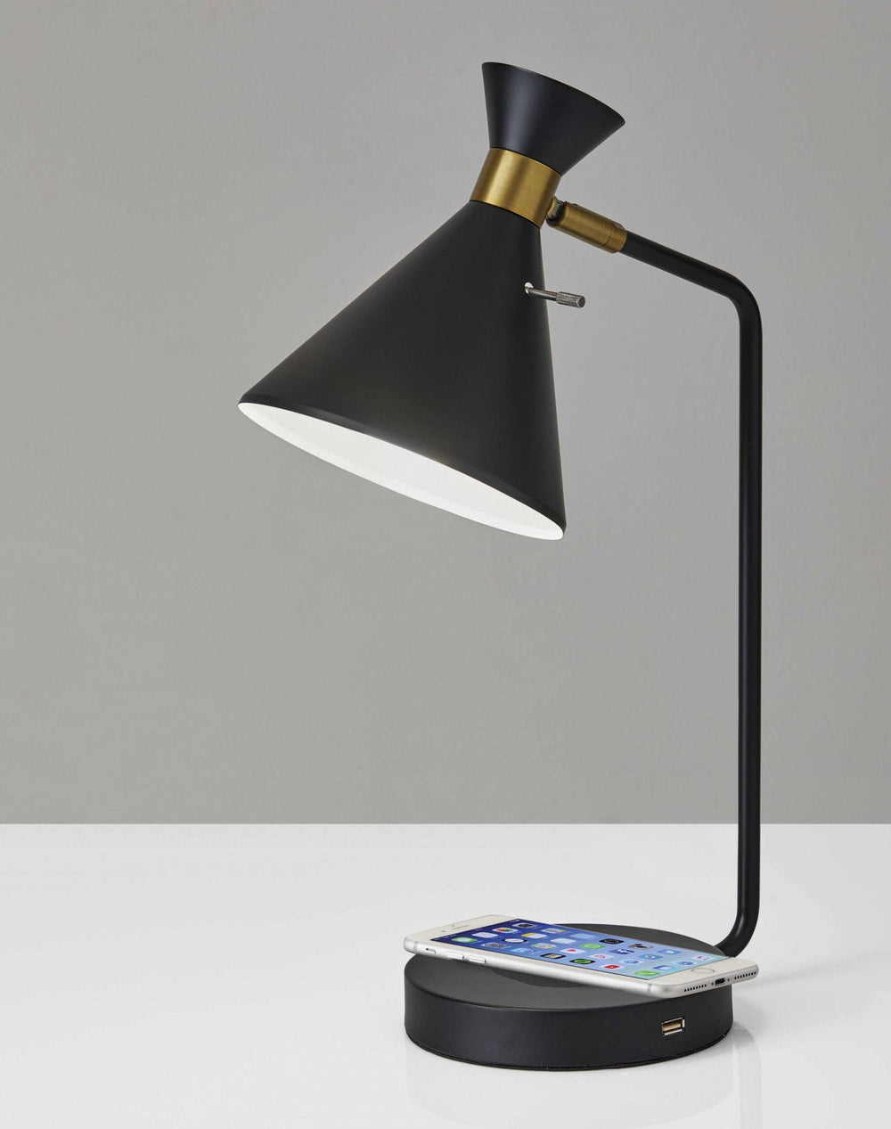 Asymmetrical Diabolo Black Metal Desk Lamp - Homeroots - Flyclothing LLC