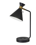 Asymmetrical Diabolo Black Metal Desk Lamp - Homeroots - Flyclothing LLC