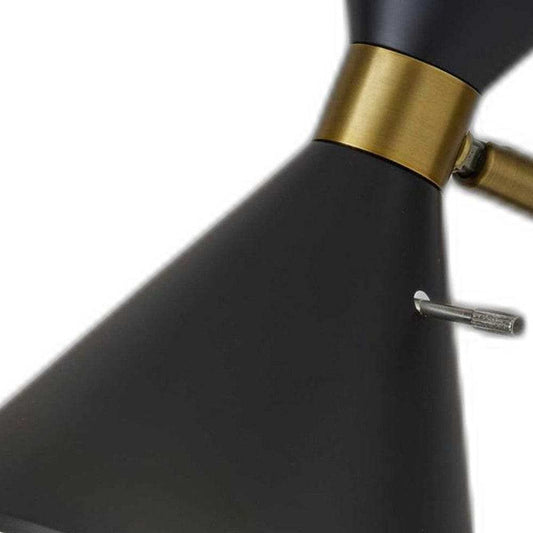 Asymmetrical Diabolo Black Metal Desk Lamp - Homeroots - Flyclothing LLC