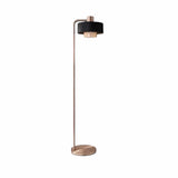 60" Copper Task Floor Lamp With Black Metal Drum Shade - Homeroots - Flyclothing LLC