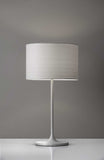 White On White Metal Table Lamp - Homeroots - Flyclothing LLC