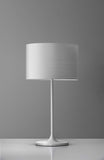 White On White Metal Table Lamp - Homeroots - Flyclothing LLC