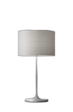 White On White Metal Table Lamp - Homeroots - Flyclothing LLC