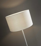 60" White Metal Floor Lamp With White Drum Shade - Homeroots - Flyclothing LLC