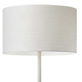 60" White Metal Floor Lamp With White Drum Shade - Homeroots - Flyclothing LLC
