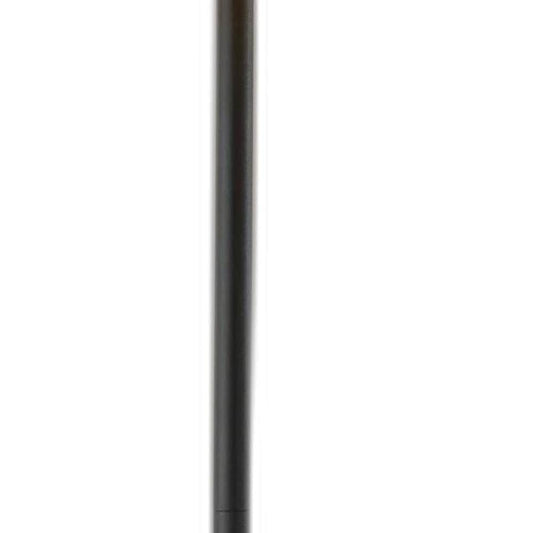 60" Black Traditional Shaped Floor Lamp With Brown Drum Shade - Homeroots