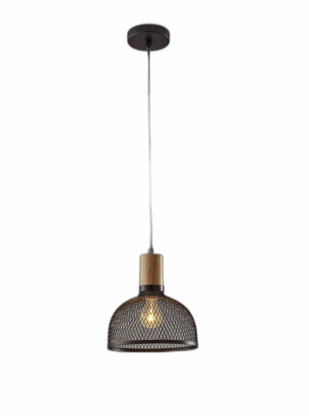 Caged Black Metal Small Ceiling Pendant - Homeroots - Flyclothing LLC