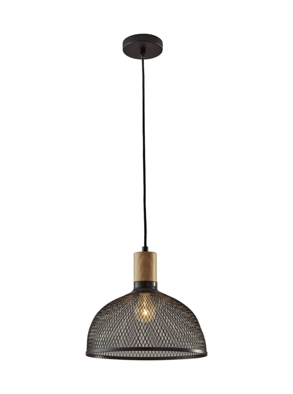 Caged Black Metal Large Ceiling Pendant - Homeroots - Flyclothing LLC