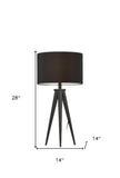 Treble Black Metal Table Lamp - Homeroots - Flyclothing LLC