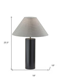 Canopy Black Wood Block Table Lamp - Homeroots - Flyclothing LLC