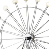 22" Off White Metal Multi Light Bedside LED Table Lamp With Off White Globe Shade - Homeroots