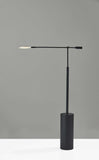 Three Color Adjustable Floor Lamp Black Metal Saucer Led - Homeroots - Flyclothing LLC