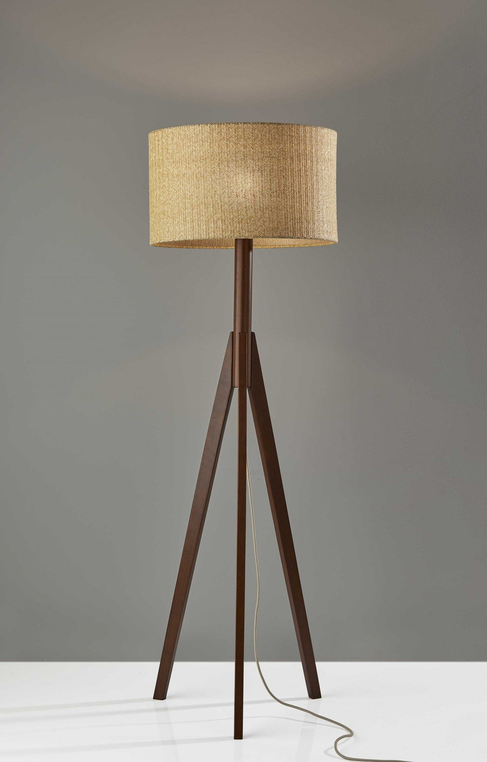 59" Tripod Floor Lamp With Brown Drum Shade - Homeroots - Flyclothing LLC