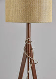 59" Tripod Floor Lamp With Brown Drum Shade - Homeroots - Flyclothing LLC