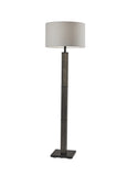 62" Black Traditional Shaped Floor Lamp With Off-White Drum Shade - Homeroots