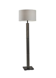 62" Black Traditional Shaped Floor Lamp With Off-White Drum Shade - Homeroots