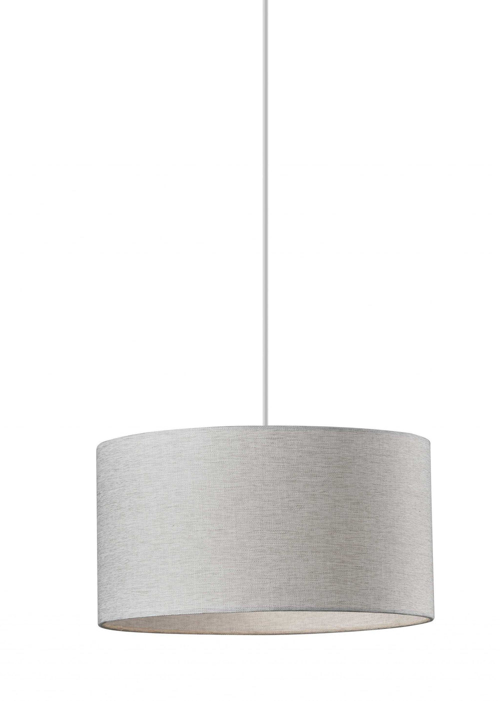 White Fabric Sleek Drum Pendant Lamp - Homeroots - Flyclothing LLC