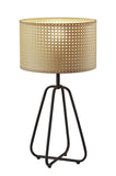 Open Cane Web Natural Shade Dark Bronze Table Lamp - Homeroots - Flyclothing LLC