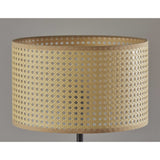 Open Cane Web Natural Shade Dark Bronze Table Lamp - Homeroots - Flyclothing LLC