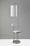 66" Tray Table Floor Lamp With White Drum Shade - Homeroots - Flyclothing LLC