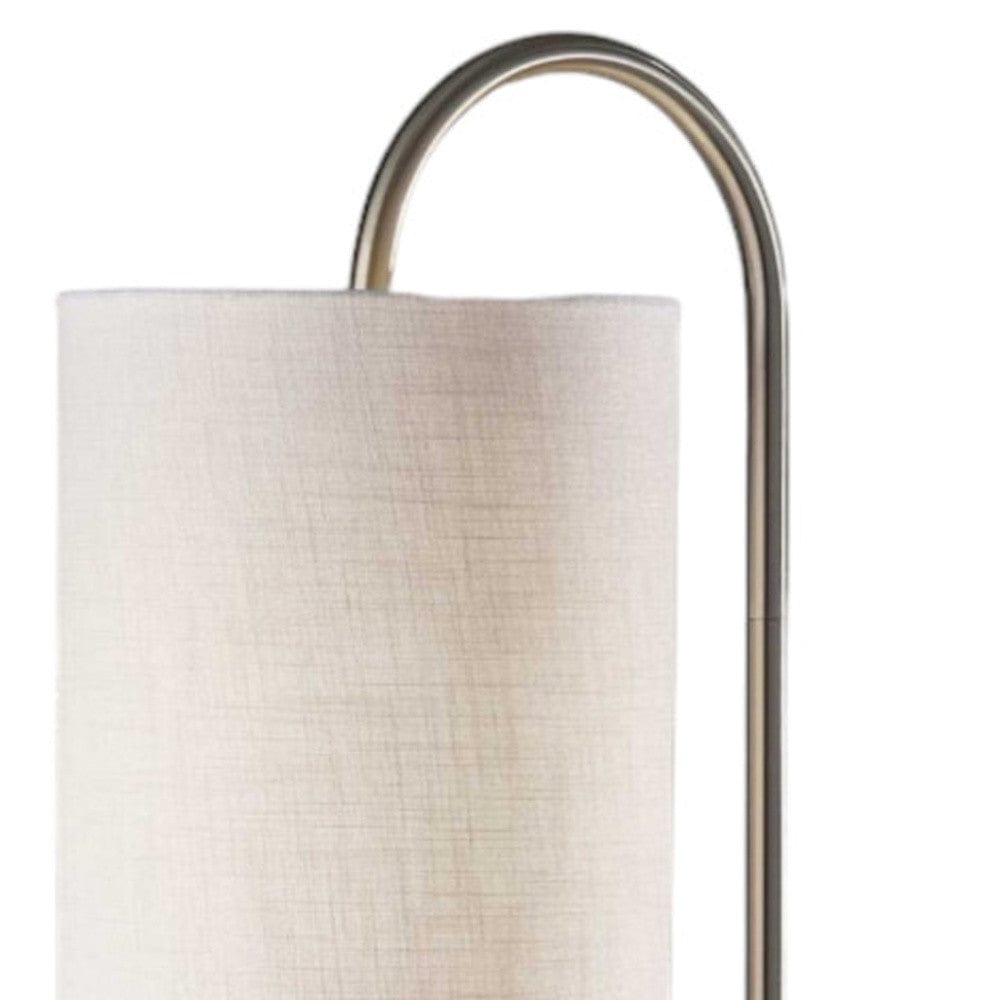 66" Tray Table Floor Lamp With White Drum Shade - Homeroots - Flyclothing LLC