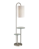 66" Tray Table Floor Lamp With White Drum Shade - Homeroots - Flyclothing LLC