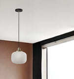 Striped Glass Glow Metal Pendant - Homeroots - Flyclothing LLC