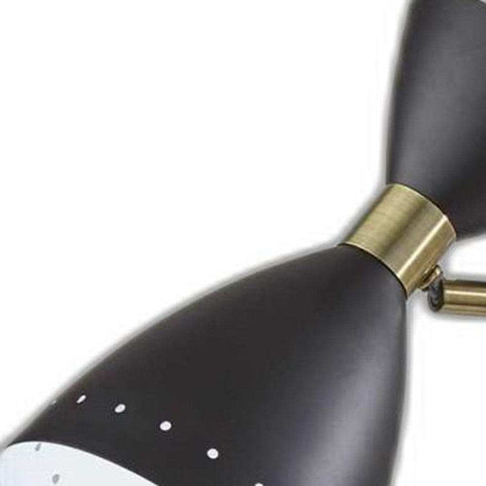 Brass Cinch Black Metal Adjustable Desk Lamp - Homeroots - Flyclothing LLC