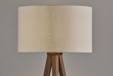 60" Tripod Floor Lamp With White Drum Shade - Homeroots - Flyclothing LLC