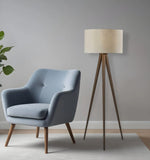 60" Tripod Floor Lamp With White Drum Shade - Homeroots - Flyclothing LLC
