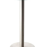 21" Silver And Clear Glass Round End Table - Homeroots