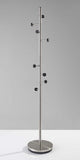 12" X 67.5" Brushed Steel Brushed Steel Coat Rack - Homeroots