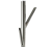 67" Brushed Steel Coat Tree Rack - Homeroots