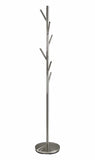 67" Brushed Steel Coat Tree Rack - Homeroots