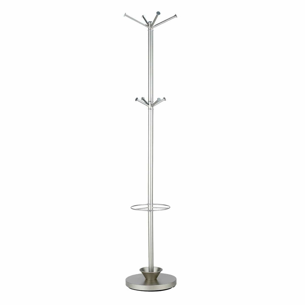 14" X 70" Champagne Powder Coated Steel Umbrella Stand Coat Rack - Homeroots - Flyclothing LLC