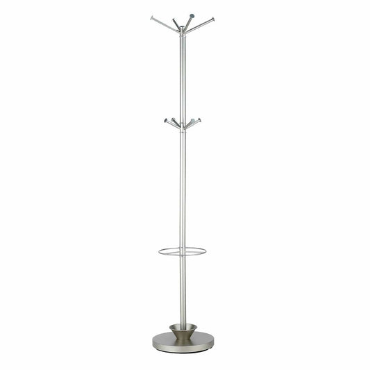14" X 70" Champagne Powder Coated Steel Umbrella Stand Coat Rack - Homeroots