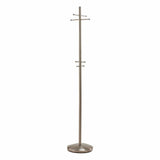 13" X 67" Brushed Steel Brushed Steel Coat Rack - Homeroots